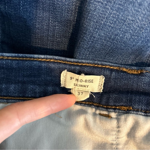 Madewell Plus Jeans 9” Mid Rise Skinny Blue 37 - Picture 6 of 12